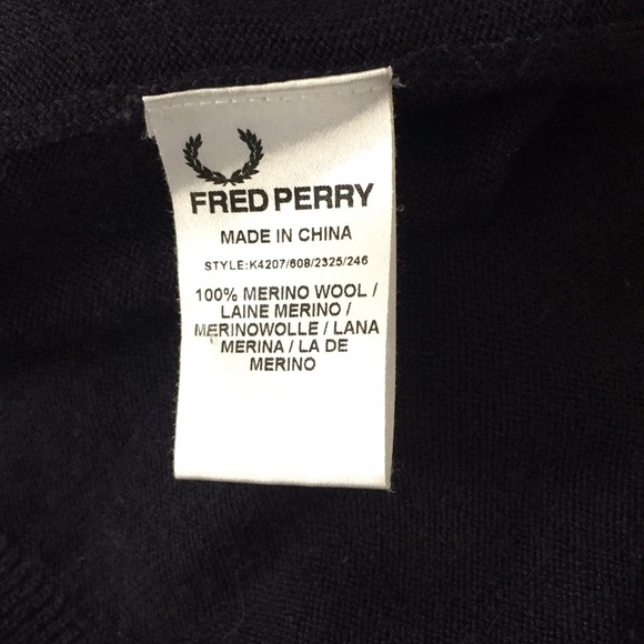 Fred Perry 100% Merino Wool - Picture 3 of 3